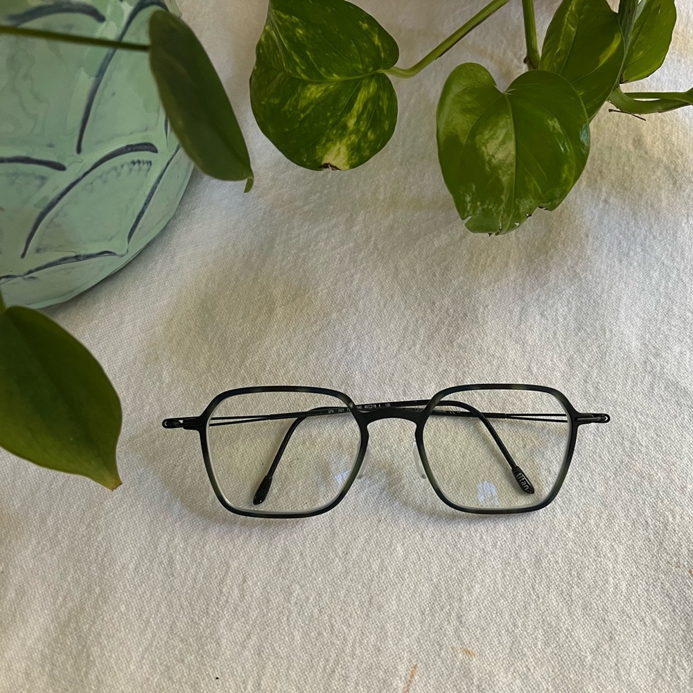 Unisex Silhouette Square Eyeglasses